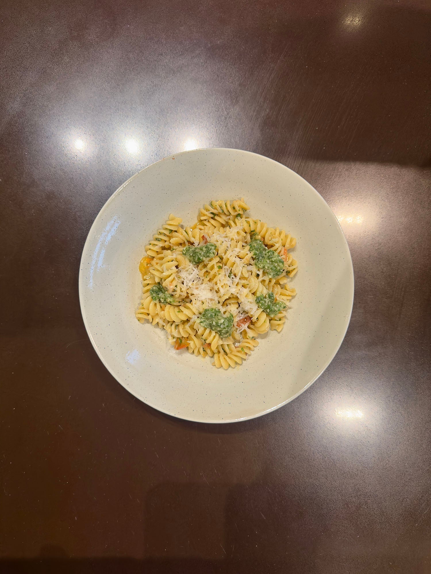 Tomato(ish) Pesto Fusilli